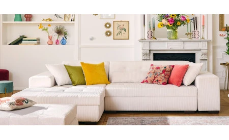 Canapé angle gauche convertible